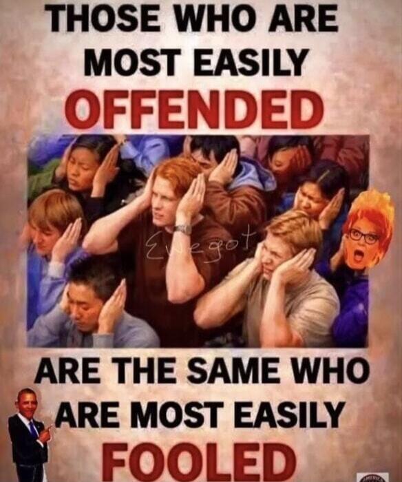 THOSE WHO ARE MOST EASILY OFFENDED ARE THE SAME WHO ARE MOST EASILY FOOLED