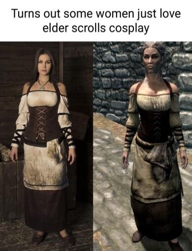 Turns out some women just love elder scrolls cosplay