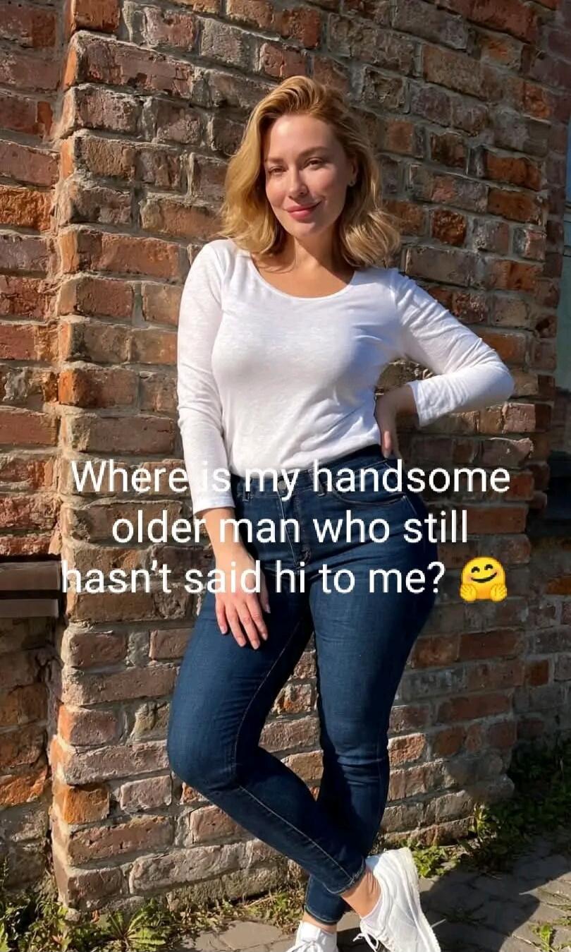 Where is my handsome older man who still hasn't said hi to me? 😉