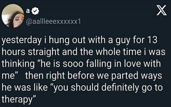 a @aallleexxxxx1 yesterday i hung out with a guy for 13 hours straight and the whole time i was thinking 