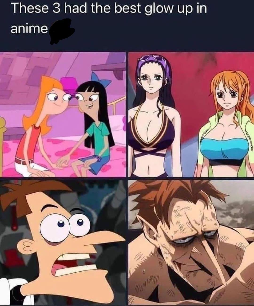 These 3 had the best glow up in anime