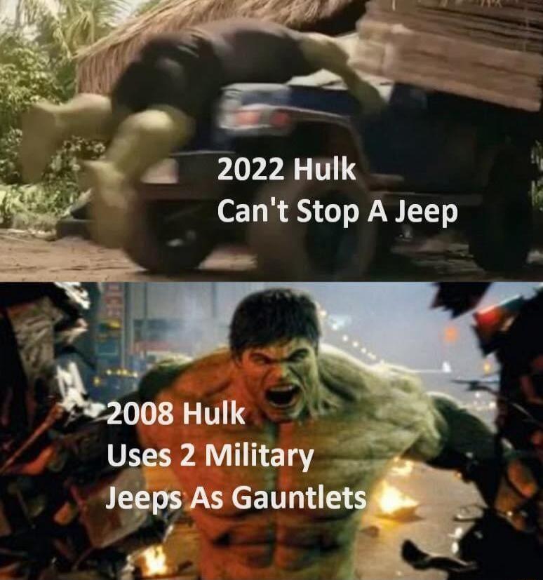 W 2022 Hulk b Cant Stop A Jeep _ tzoos Hulk 7 Uses 2 Military JeepsAs Gauntlet s Fs