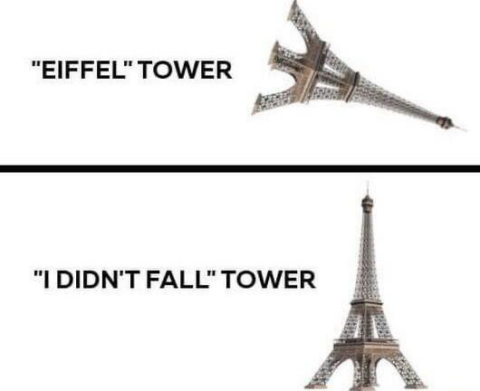 EIFFEL TOWER IDIDNT FALL TOWER