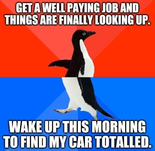 GETAWELL PRYINGJOB AND THINGSARE FINALLY LOOKING UP WAKE URTHIS MORNING OGO YA Gl LR