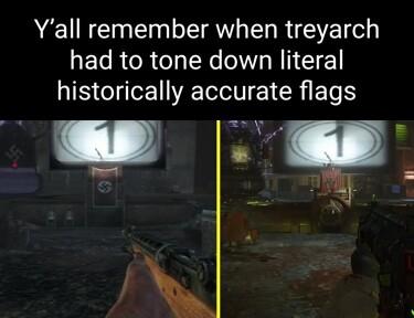 N URE Il TR EL R G E o had to tone down literal historically accurate flags