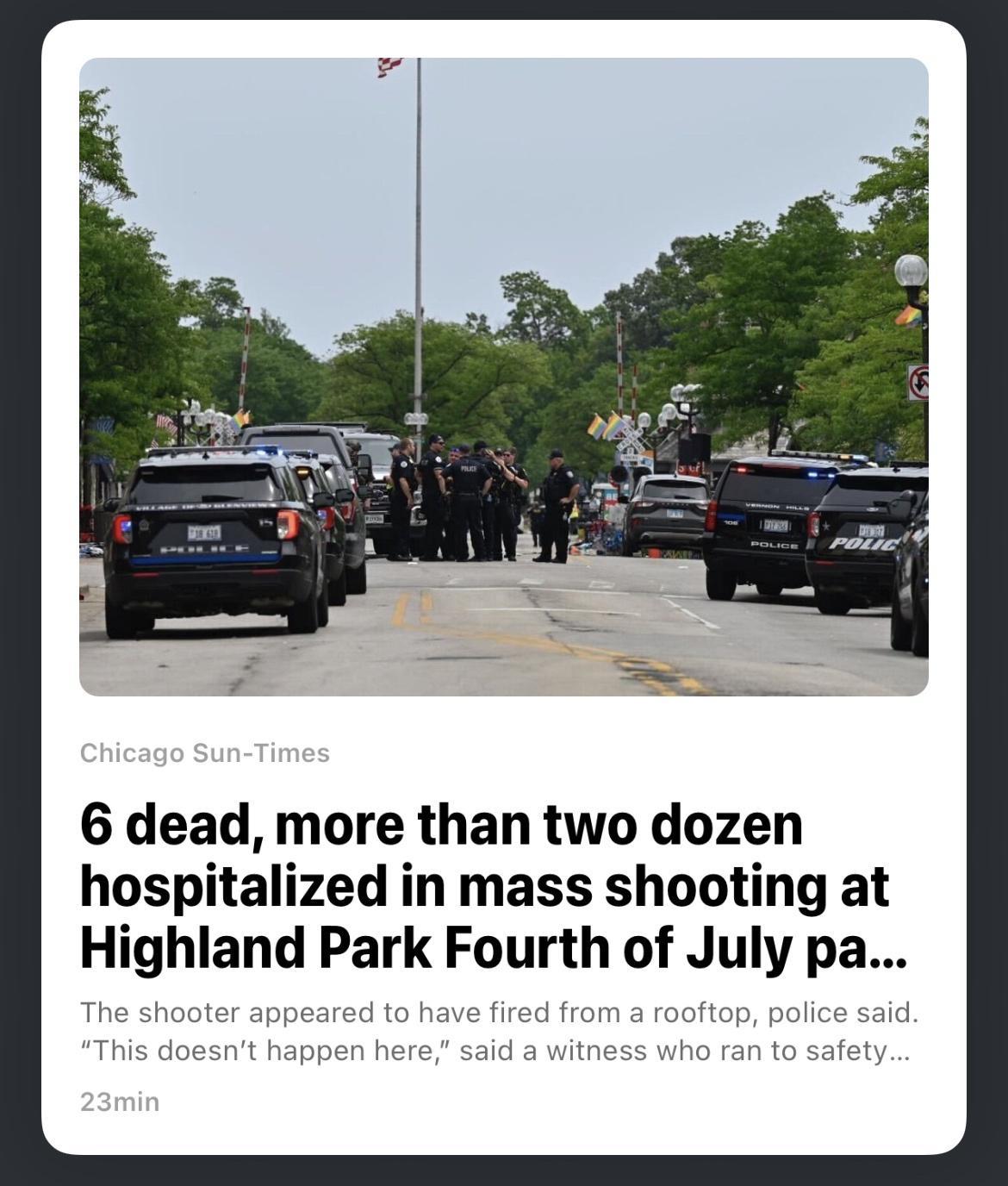 6 dead more than two dozen hospitalized in mass shooting at Highland Park Fourth of July pa The shooter appe i ooftor i snt happen he