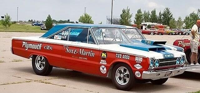 Plymouth GTX Sox & Martin THE BOSS 835 558 Champion Goodyear K V Doug's Headers Jake King Plymouth