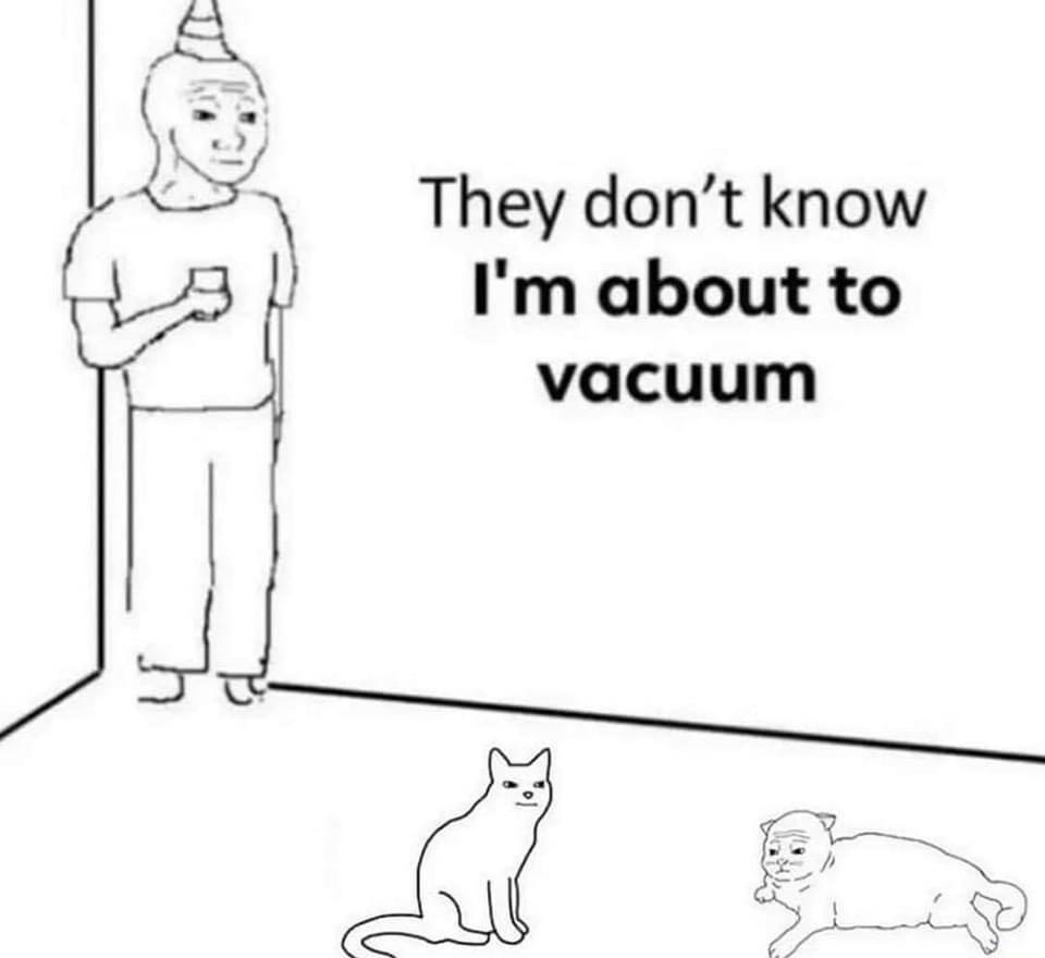 They dont know J Im about to vacuum