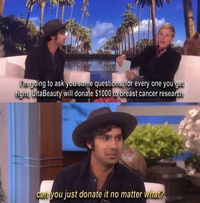 ing to askm questil evw UG taBeauty will donate 1000 f8lbreast cancer resea gl