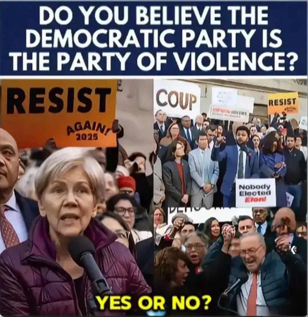 DO YOU BELIEVE THE DEMOCRATIC PARTY IS THE PARTY OF VIOLENCE? YES OR NO?