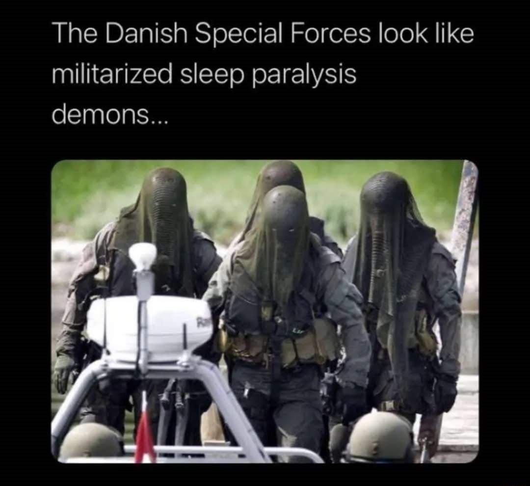 The Danish Special Forces look like militarized sleep paralysis demons