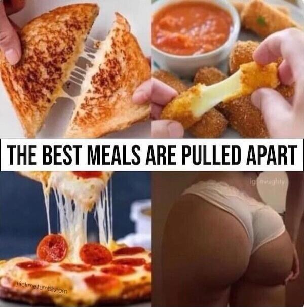 THE BEST MEALS ARE PULLED APART