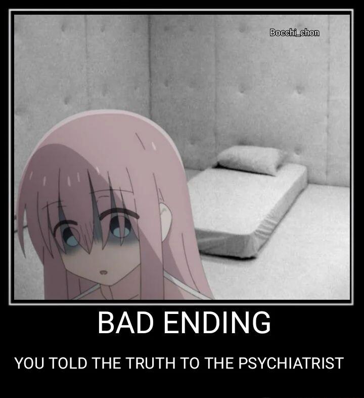 Gacalt lon BAD ENDING YOU TOLD THE TRUTH TO THE PSYCHIATRIST