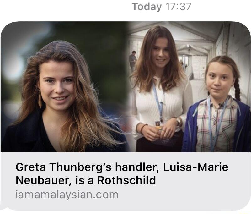 Greta Thunbergs handler Luisa Marie Neubauer is a Rothschild