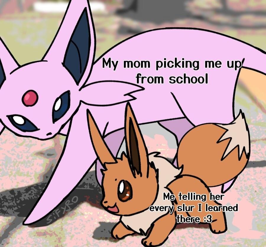 My mom picking me u from school