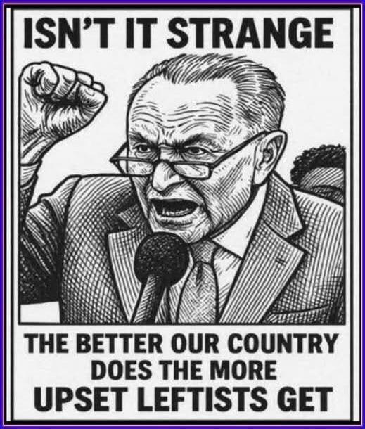 ISN'T IT STRANGE THE BETTER OUR COUNTRY DOES THE MORE UPSET LEFTISTS GET