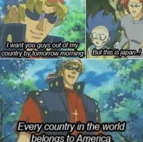 I want you guys out of my r country bylazorow morming But this is japan