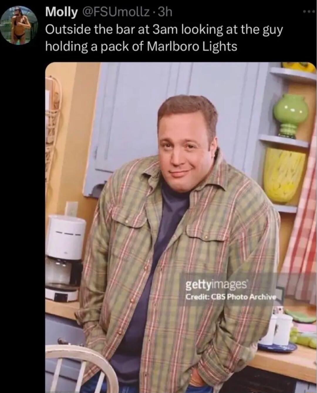 Molly FSUmollz 3t Outside the bar at 3am looking at the guy holding a pack of Marlboro Lights