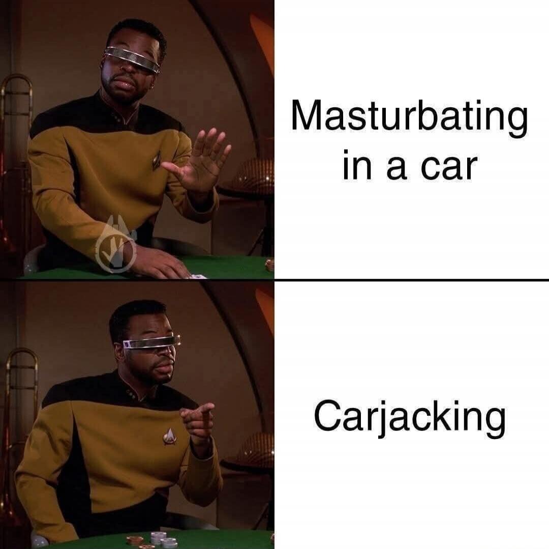 Masturbating in a car Carjacking
