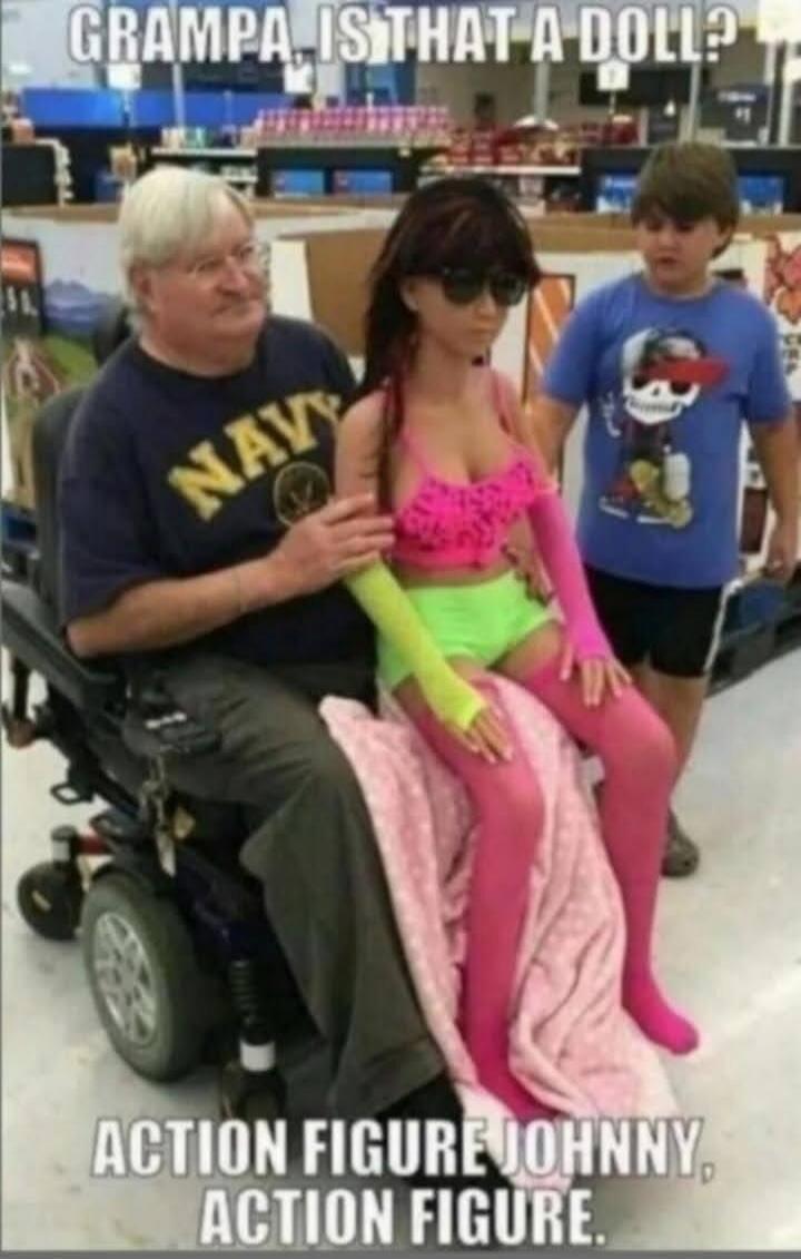 GRAMPA IS THAT A DOLL? ACTION FIGURE JOHNNY, ACTION FIGURE.