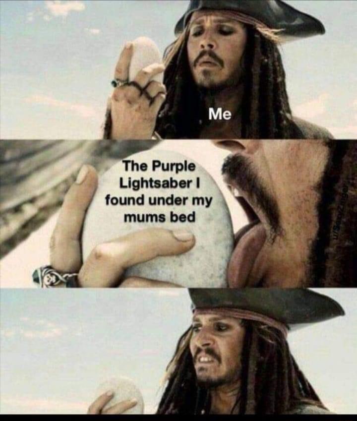 The Purple 5 Lightsaber found under my mums bed