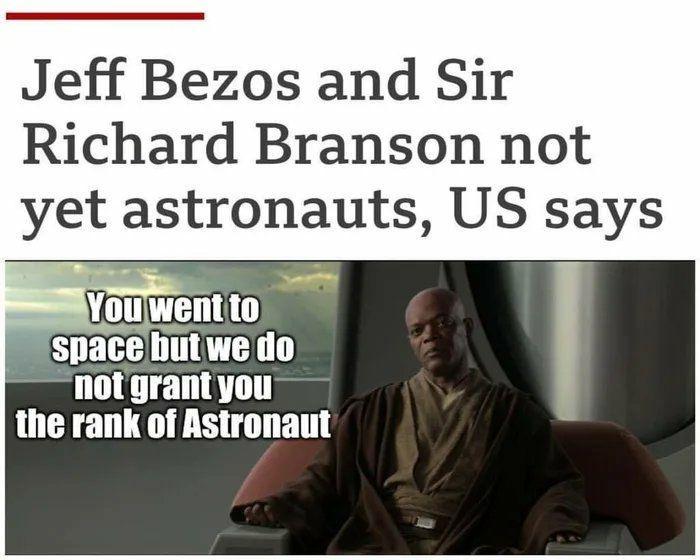 Jeff Bezos and Sir Richard Branson not yet astronauts US says space but we do notgrantyou the rank of Astronaut
