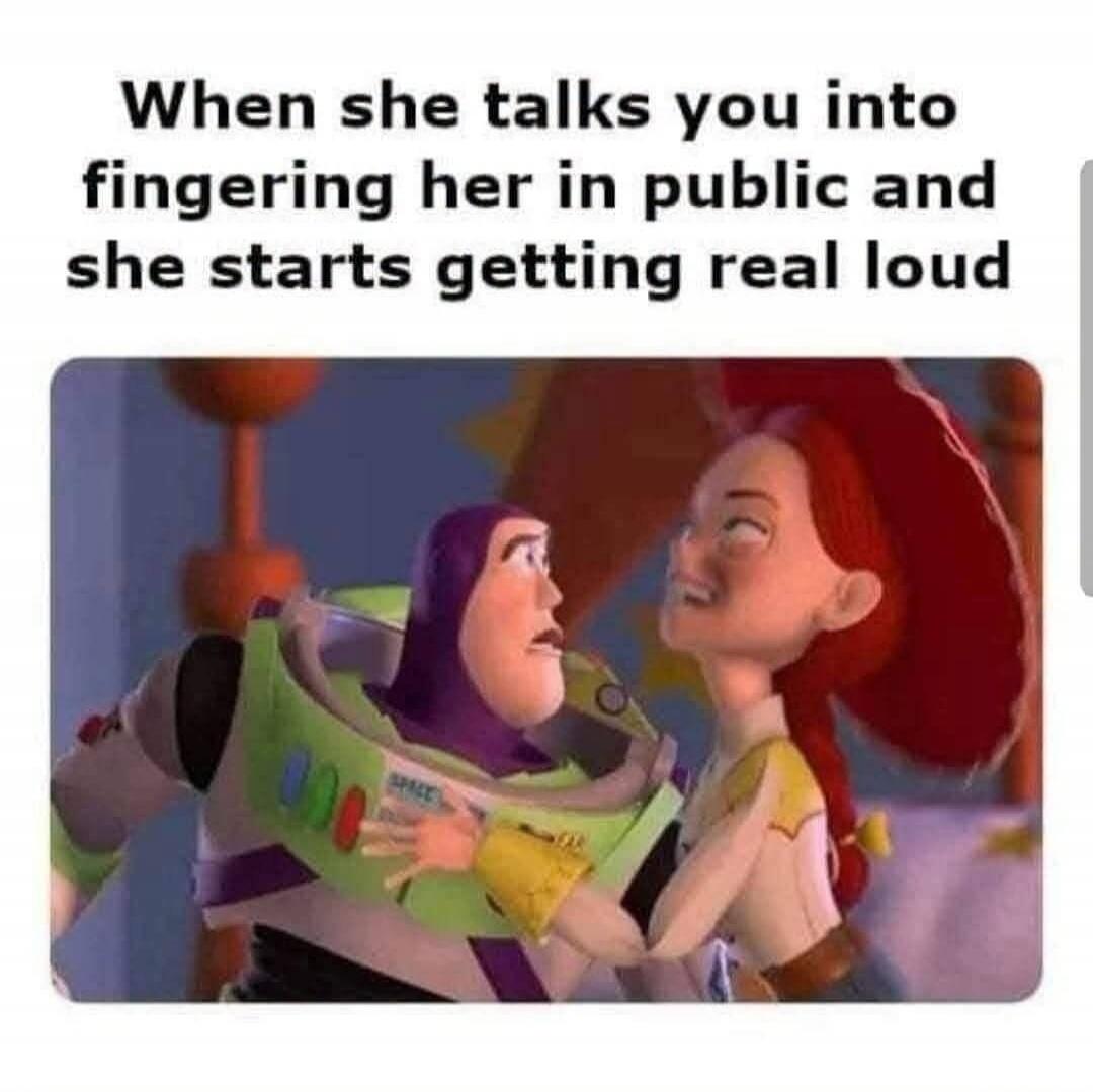 When she talks you into fingering her in public and she starts getting real loud