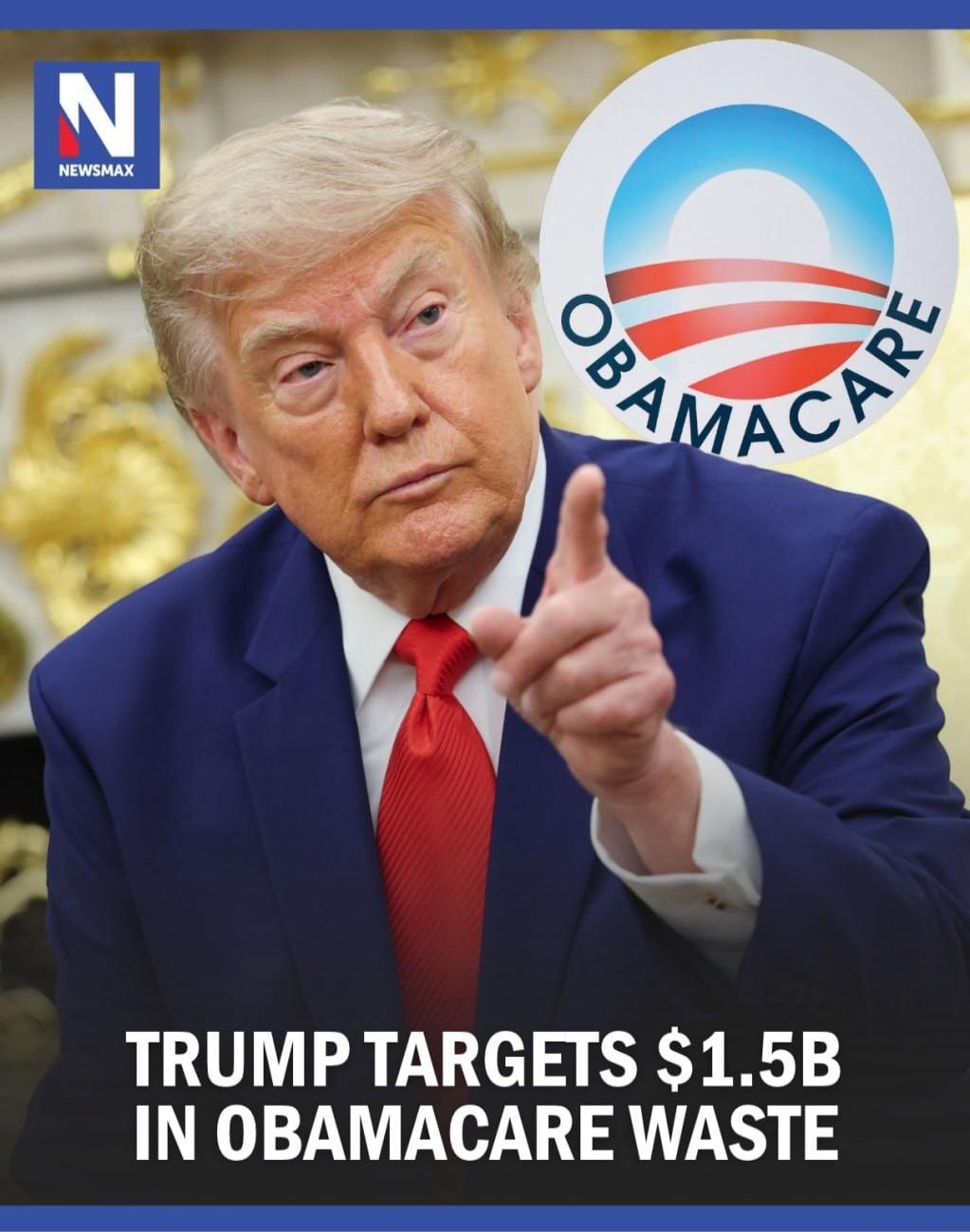 NEWSMAX OBAMACARE TRUMP TARGETS $1.5B IN OBAMACARE WASTE