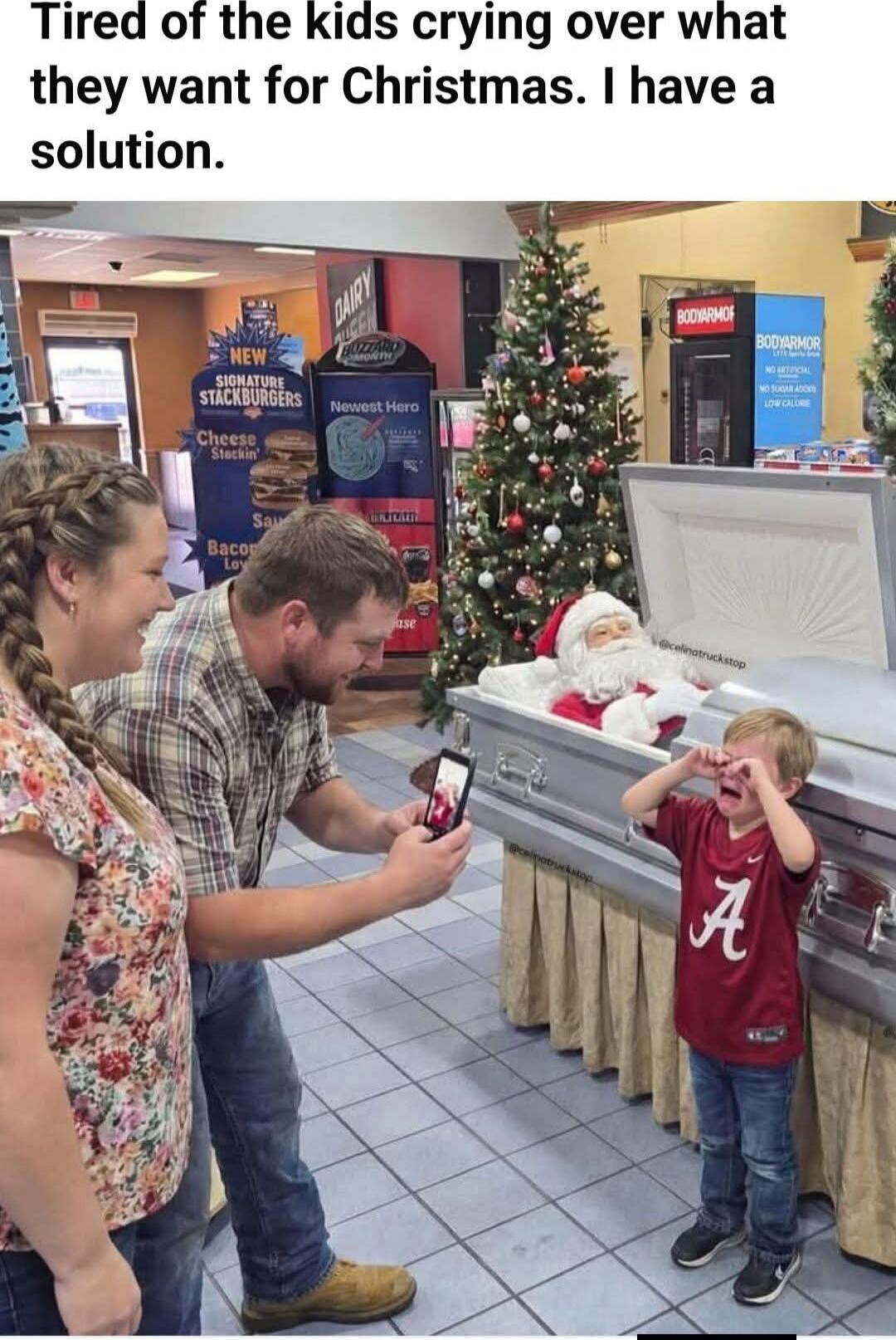 Tired of the kids crying over what they want for Christmas. I have a solution.