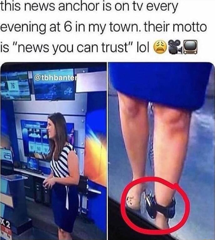 IS News ancnor Is on tv every evening at 6 in my town their motto