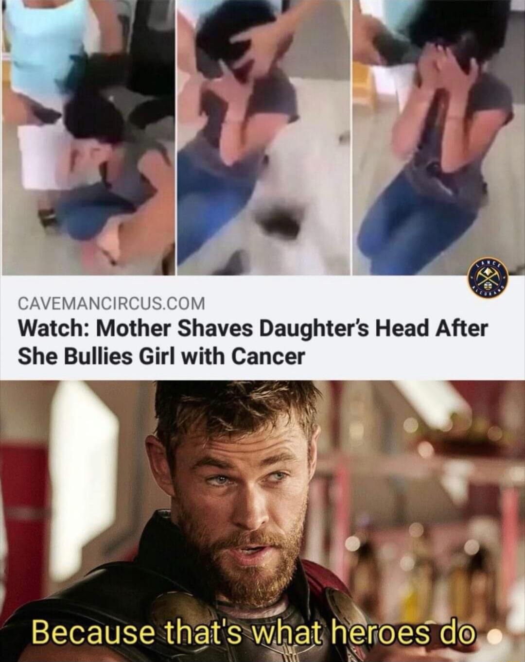 Waf Mother Shaves Daughters Head After She Bullies Girl with Cancer 1 S that Hu OOSG N