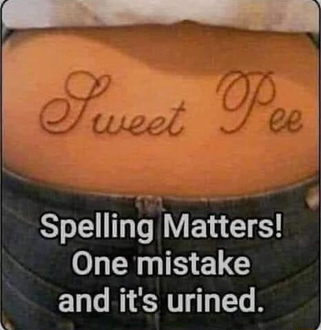 Spelling Matters o A ELG and its urined
