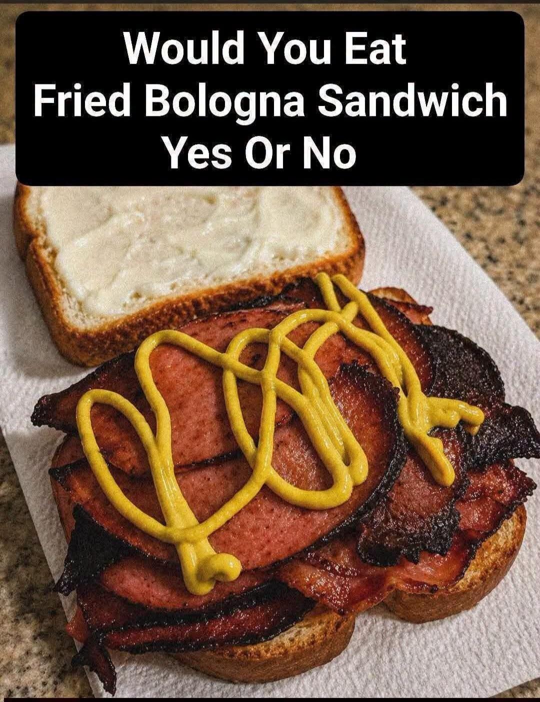 Would You Eat Fried Bologna Sandwich Yes Or No