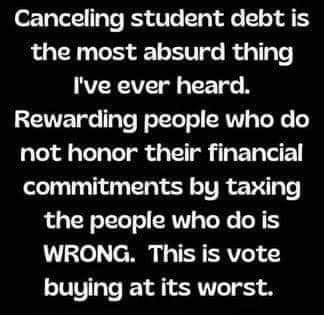 oF ToTollTaTe B e To o o 1S the most absurd thing VNIV ol g TF T SWTETga 1gTe NaTloTol SRV g T s o not honor their financial commitments by taxing the people who do is WRONG This is vote buying at its worst