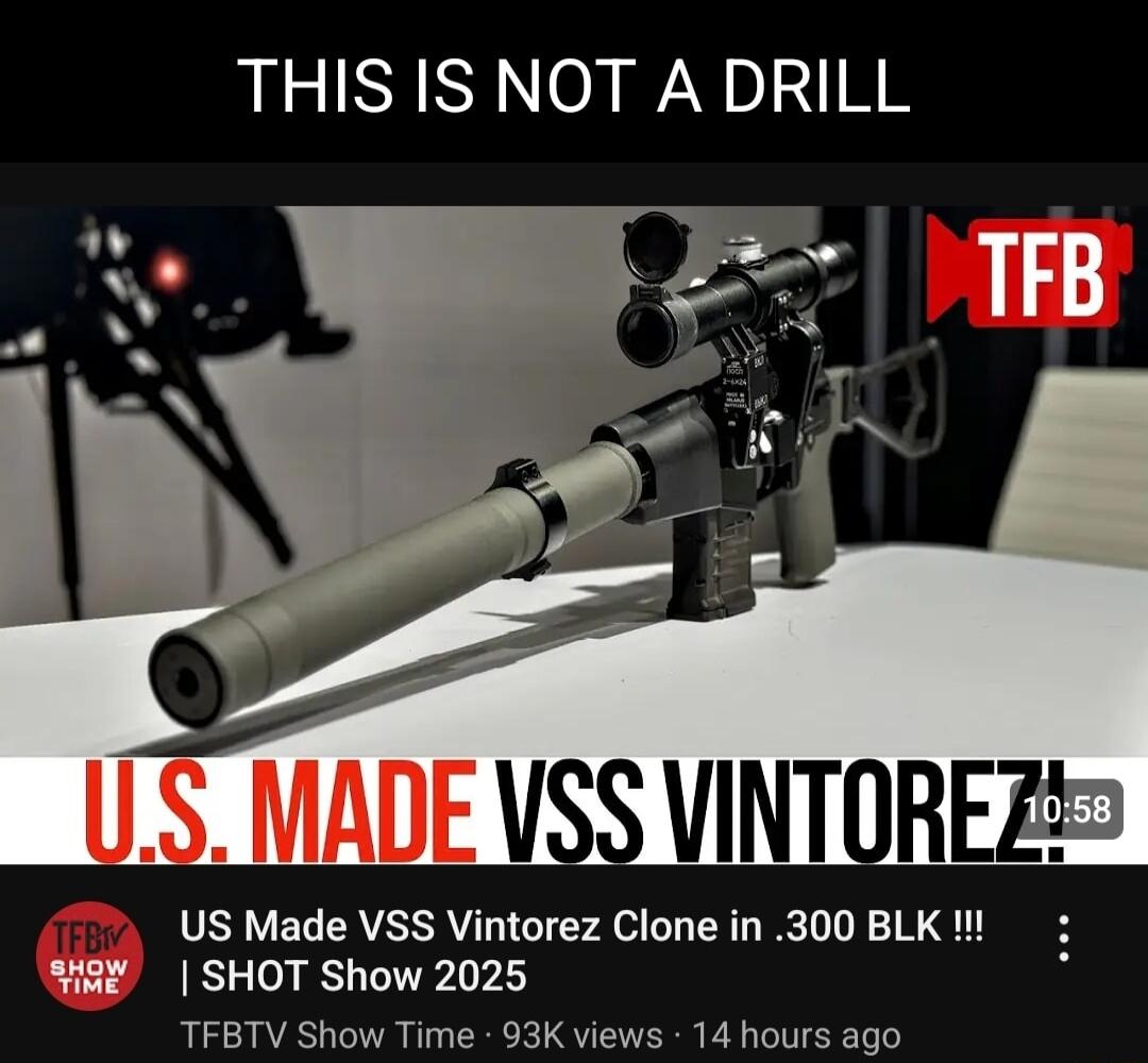 THISISNOT ADRILL US Made VSS Vintorez Clone in 300 BLK i8 SHOT Show 2025 TFBTV Show Time 93K views 14 hours ago