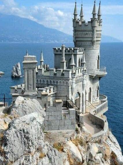 Castle on a cliff by the sea