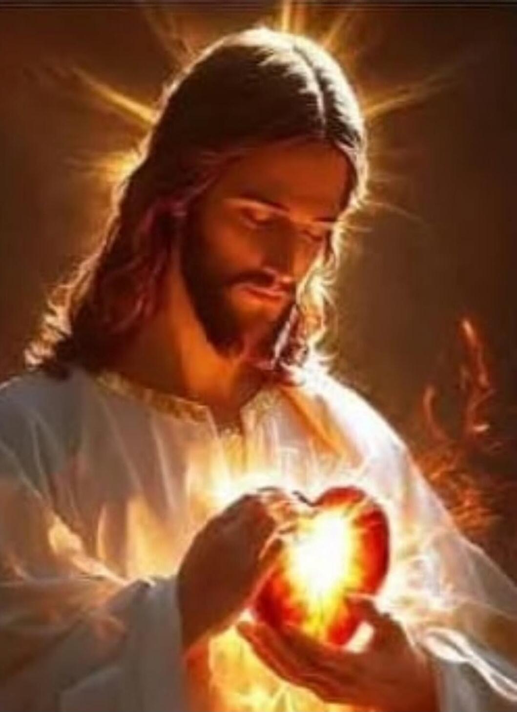 Depicts Jesus Christ with the Sacred Heart.