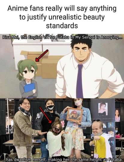 Anime fans really will say anything to justify unrealistic beauty standards