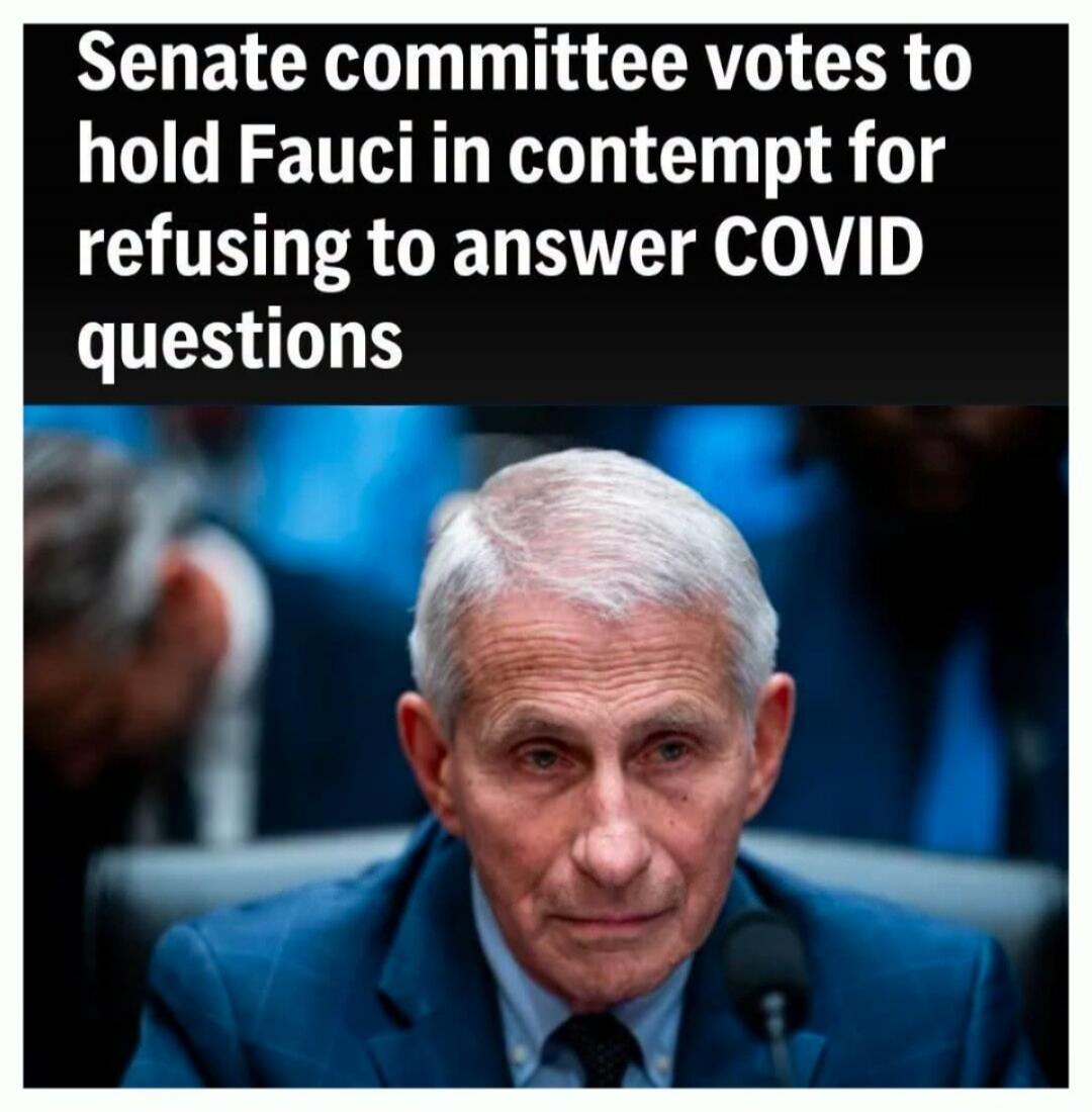 Senate committee votes to hold Fauci in contempt for refusing to answer COVID questions