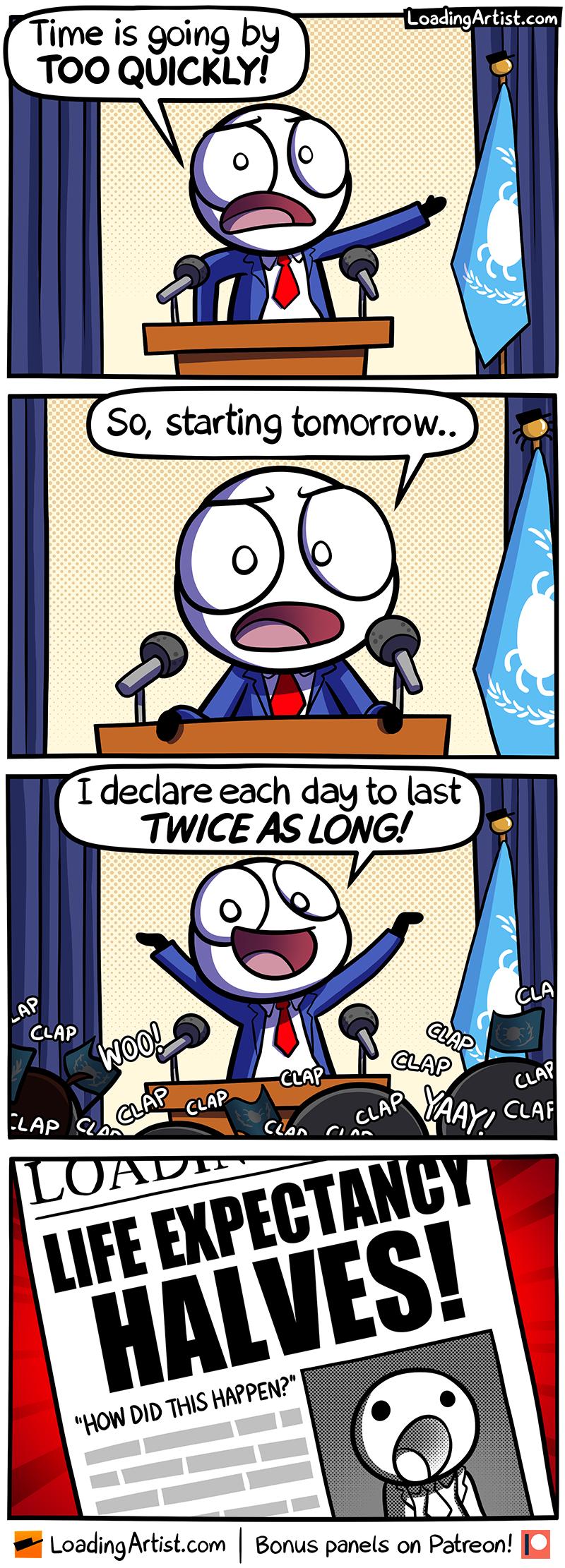 Time is going by TOO QUICKLY i 1AW e So starting tomorrow G g oo L LoadingArtistcom Bonus panels on Patreon