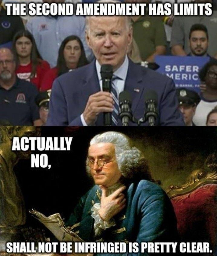 SHALLNOT BE INFRINGED IS PRETTY CLEAR _