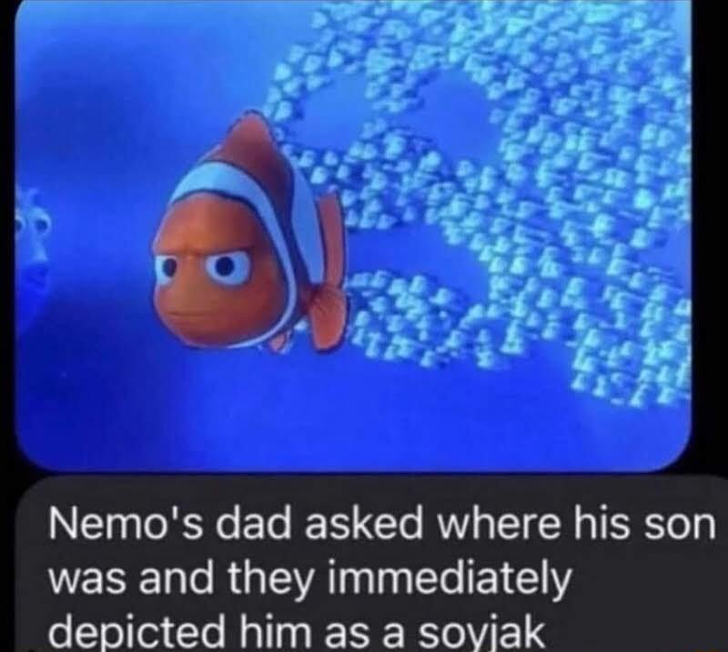 L Nemos dad asked where his son WESEL TR G EVAT I T E1 Y depicted him as a soviak