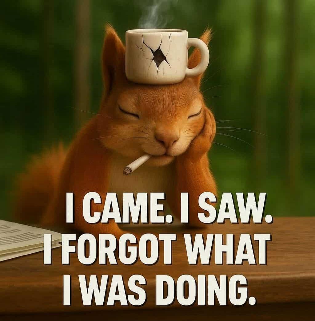 I CAME. I SAW. I FORGOT WHAT I WAS DOING.