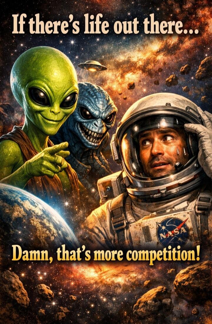 If there's life out there... Damn, that's more competition!