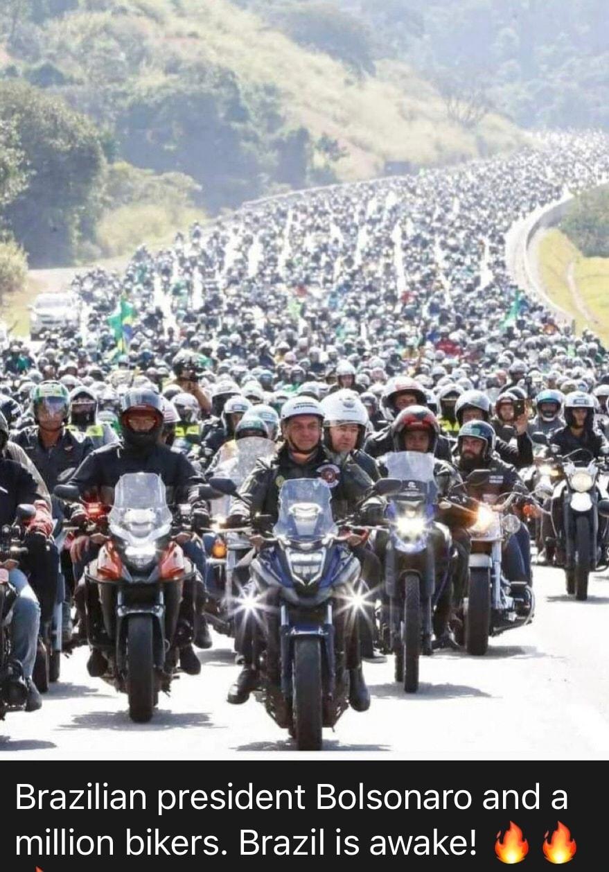 Brazilian president Bolsonaro and a million bikers Brazil is awake