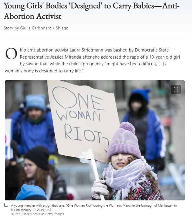 Young Girls Bodies Designed to Carry BabiesAnti Abortion Activist