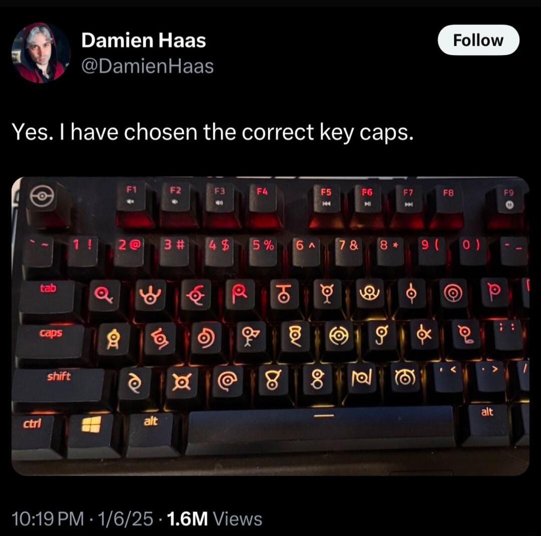 DamienHaas Damien Haas 4 Yes have chosen the correct key caps feors BEEE e EREEE SIS R g6 0 809 R T 1019PM 1625 16M Views