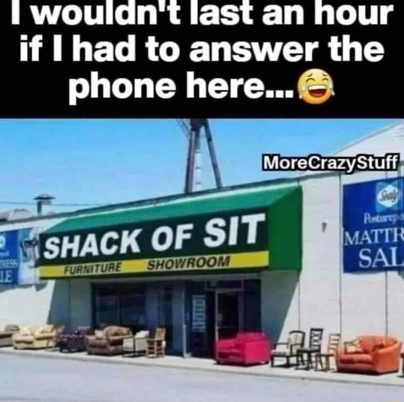 had to answer the phone here
