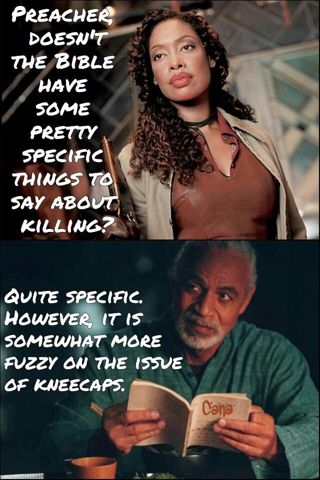 PREACHER e DOESN THE BIBLE Have SOME PRETTY SPECIFIC muma QUITE SpecIFIC y T Howe TS5 N SOMEWMAT MORE i Fuz2Y ON THE ISSVE OF KNEECAPS