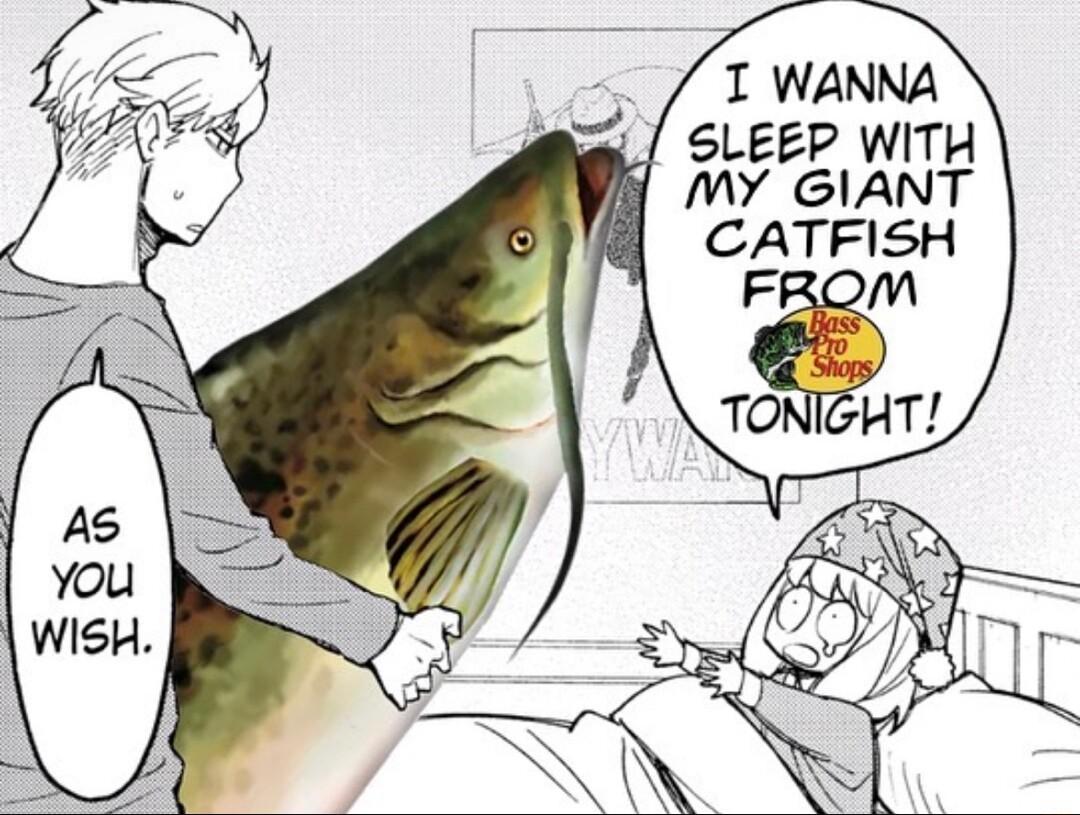 I WANNA SLEEP WITH o MY GIANT CATFISH